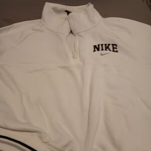 Nike White Quarter-Zip Pullover